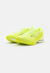 Mizuno WAVE RIDER 28 - Løpesko for vei - neo lime/black/acid lime