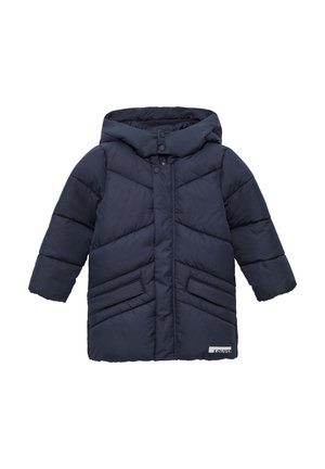 UND FIXIERTER KAPUZE - Wintermantel - navy
