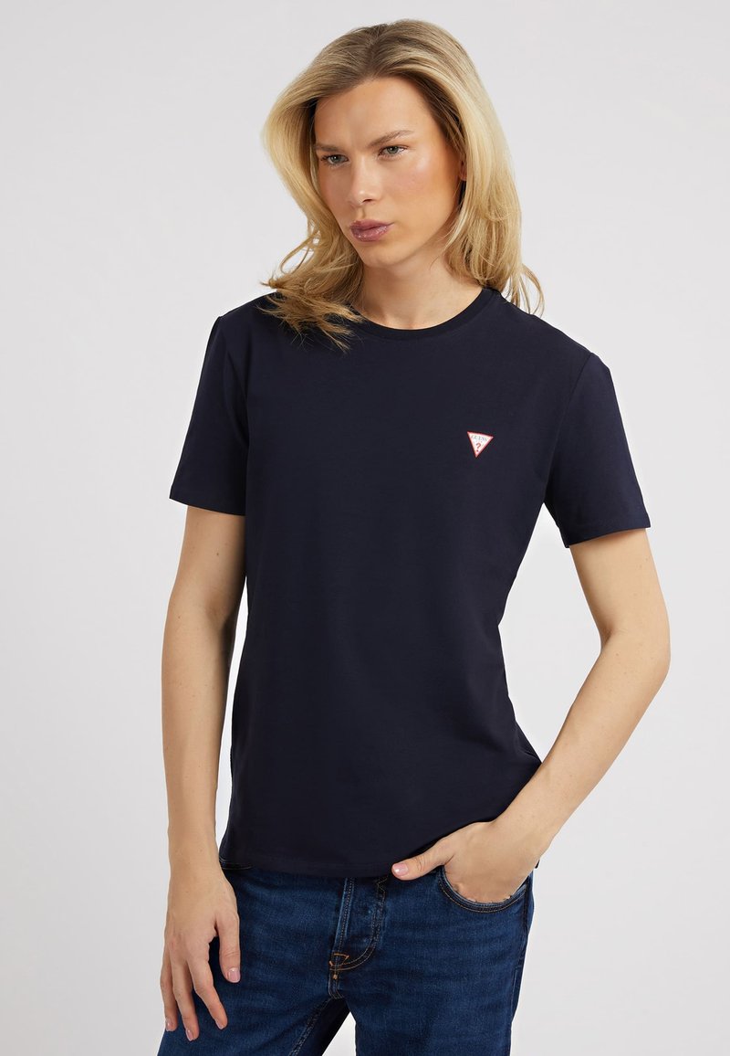 Guess CN SS CORE STR - T-shirt basic - smart blue