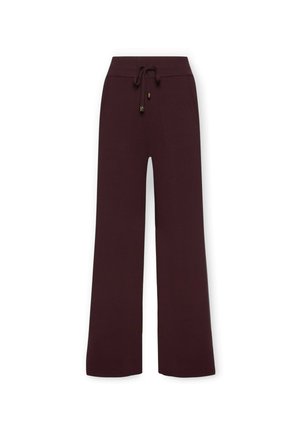 Elena Mirò, PANTALONI PALAZZO IN MAGLIA CON COULISSE - Bukser - bordeaux
