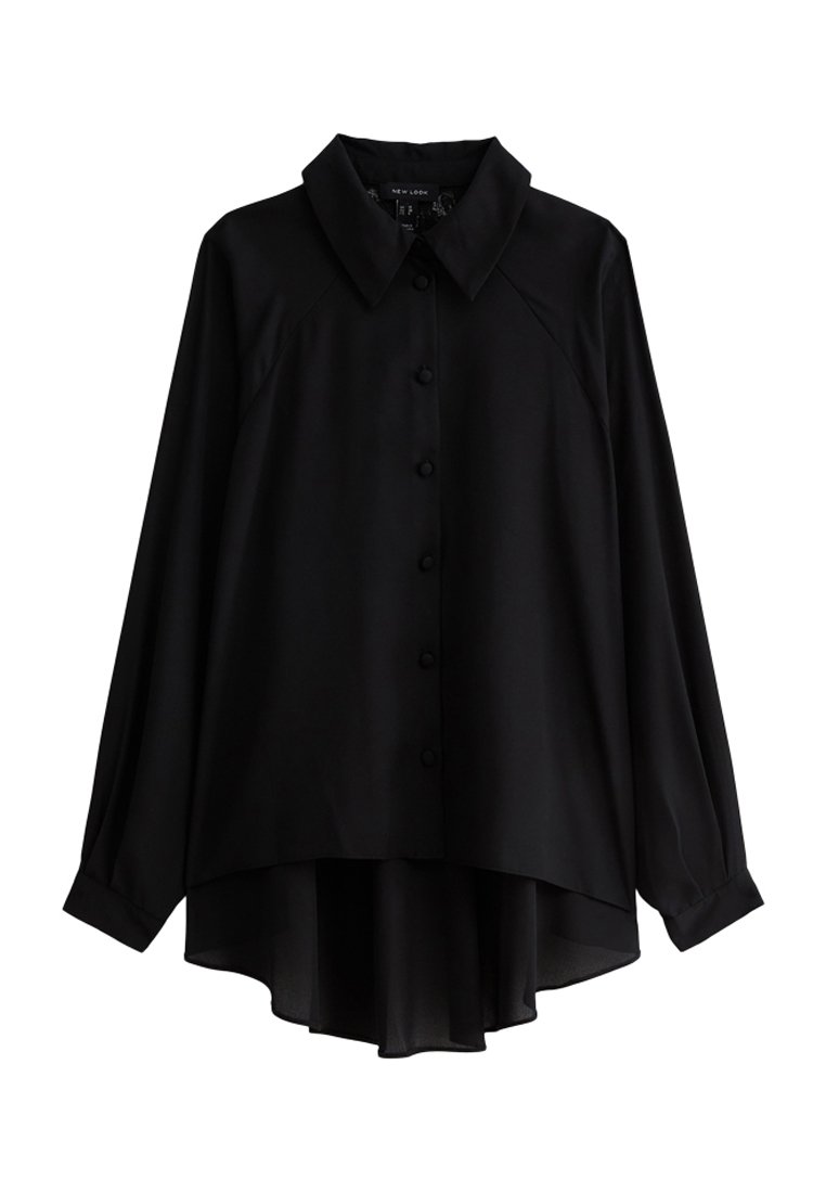 Robe pull avec boutons fantaisies à l'épaule - Noir - Grandes tailles Robe pull avec boutons fantaisies à l'épaule - Noir - Grandes tailles