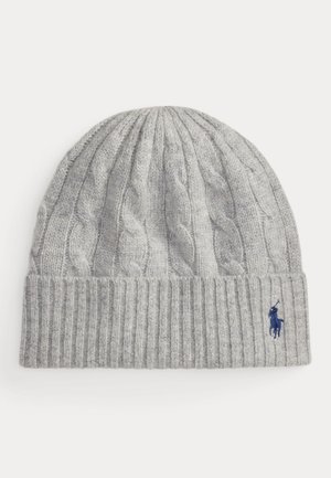 Polo Ralph Lauren CABLE KNIT WOOL CASHMERE BEANIE - Beanie - soft grey