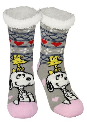 PEANUTS SNOOPY & WOODSTOCK KUSCHELSOCKEN - Socken - grau