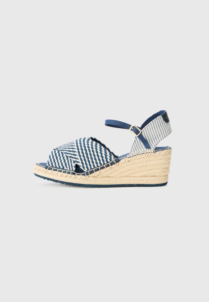 Gant Sandalen met sleehak blauw