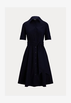 Lauren Ralph Lauren, BELTED STRETCH SHIRTDRESS - Särkkleit - lauren navy