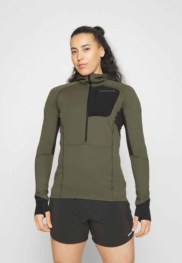 SENJA WARM1 HOOD - Long sleeved top - olive