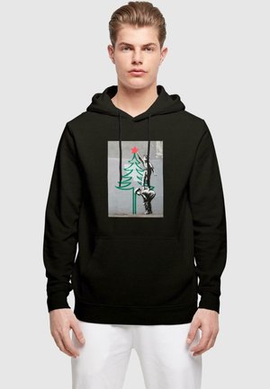 BANKSY - CHRISTMAS TREE  - Felpa con cappuccio - black