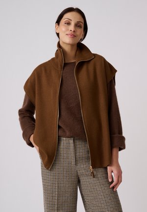 Damart, THERMOLACTYL - STANDING COLLAR SLEEVELESS - Chaleco - chocolate