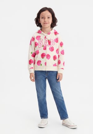 GAP Sweat zippé - off-white/red