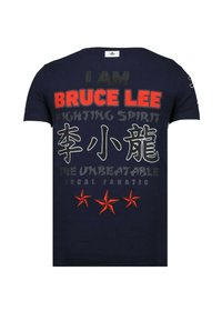 Local Fanatic FIGHTER - BRUCE LEE RHINESTONES - NNW - 13-6211N. - T-shirt print - blauw