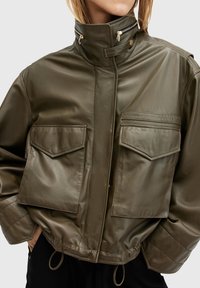 AllSaints CLAY - Leren jas - green