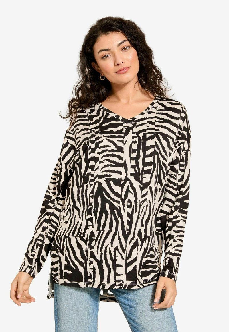 Friends Like These V NECK - Langarmshirt - zebra