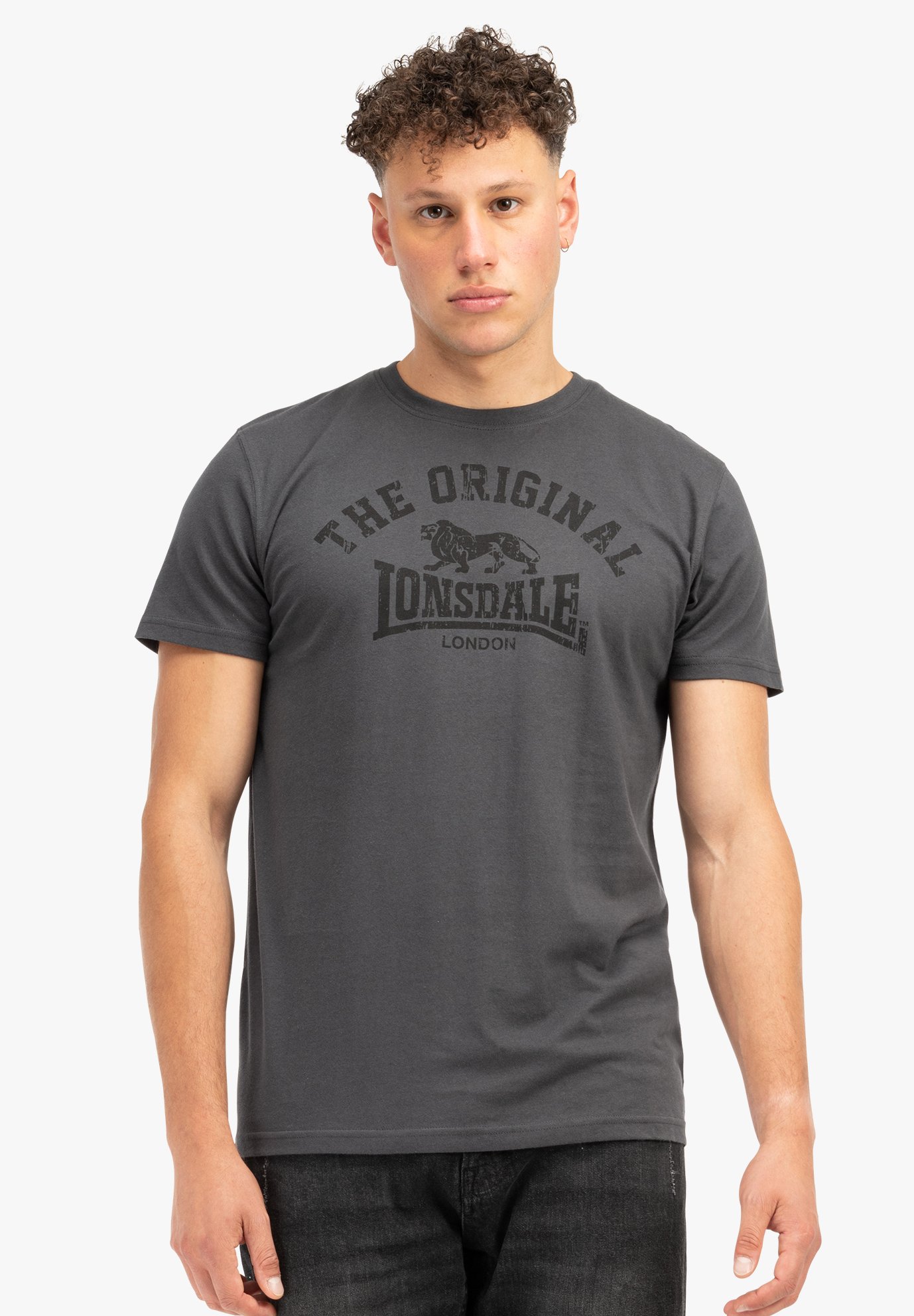 Sweat Lonsdale Homme Bleu Imprimé Graphique - Taille L - Occasion Parfait état