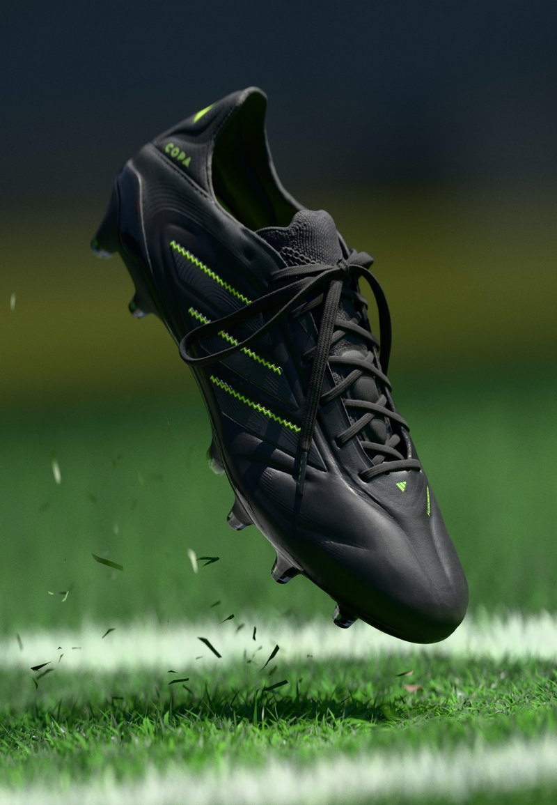 adidas Performance COPA PURE III ELITE FG - Firm-ground football boots - core black/dgh solid grey/lucid lemon