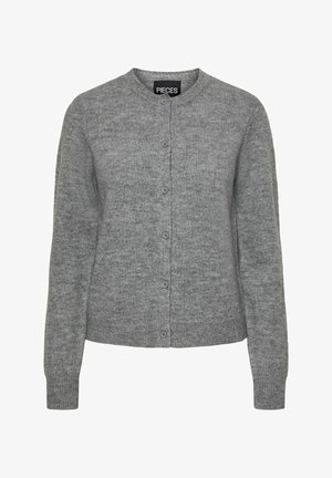 Pieces PCMALOU - Cardigan - medium grey melange