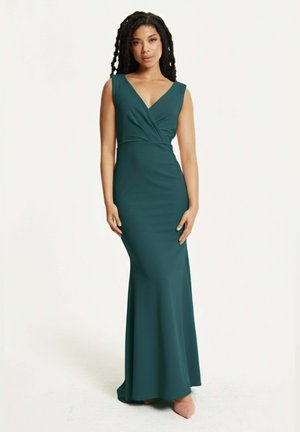 DRAPED BACK MAXI - Occasion wear - green