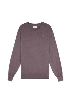 SKULL V NECK - Jersey de punto - light burgundy