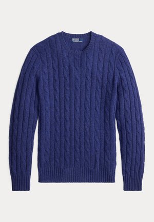 Polo Ralph Lauren THE ICONIC CABLE-KNIT CASHMERE SWEATER UNISEX - Pulover - rustic navy heather