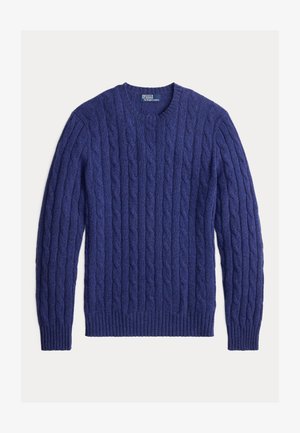 Polo Ralph Lauren THE ICONIC CABLE-KNIT CASHMERE SWEATER UNISEX - Pulover - rustic navy heather