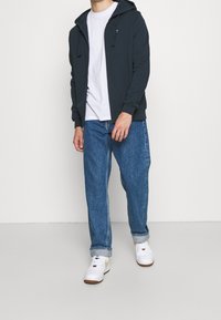 KnowledgeCotton Apparel Mikina na zip - dark blue