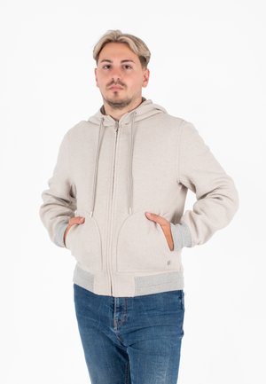 TURTLE - Felpa con zip - beige