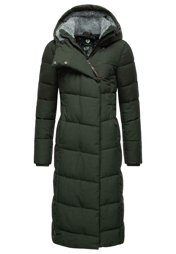 PAVLA LONG - Wintermantel - dark olive