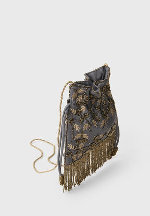 Stradivarius, BEADED FRINGED CROSSBODY BAG - Sac bandoulière - stone