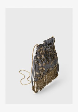 Stradivarius, BEADED FRINGED CROSSBODY BAG - Sac bandoulière - stone