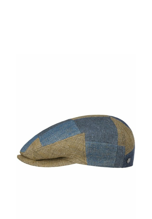 PATCHWORK DRIVER FLAT - Mütze - blau beige