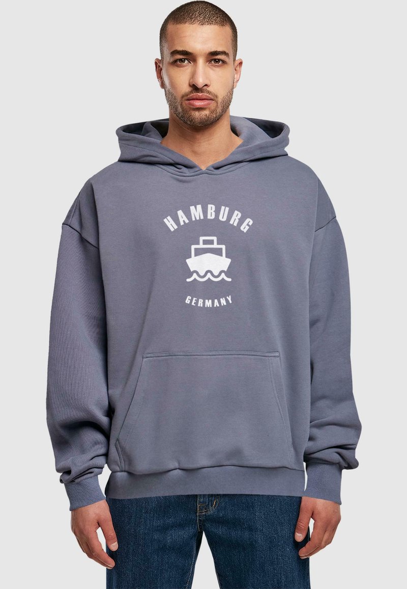 Merchcode HAMBURG X ULTRA HEAVY - Felpa con cappuccio - vintageblue