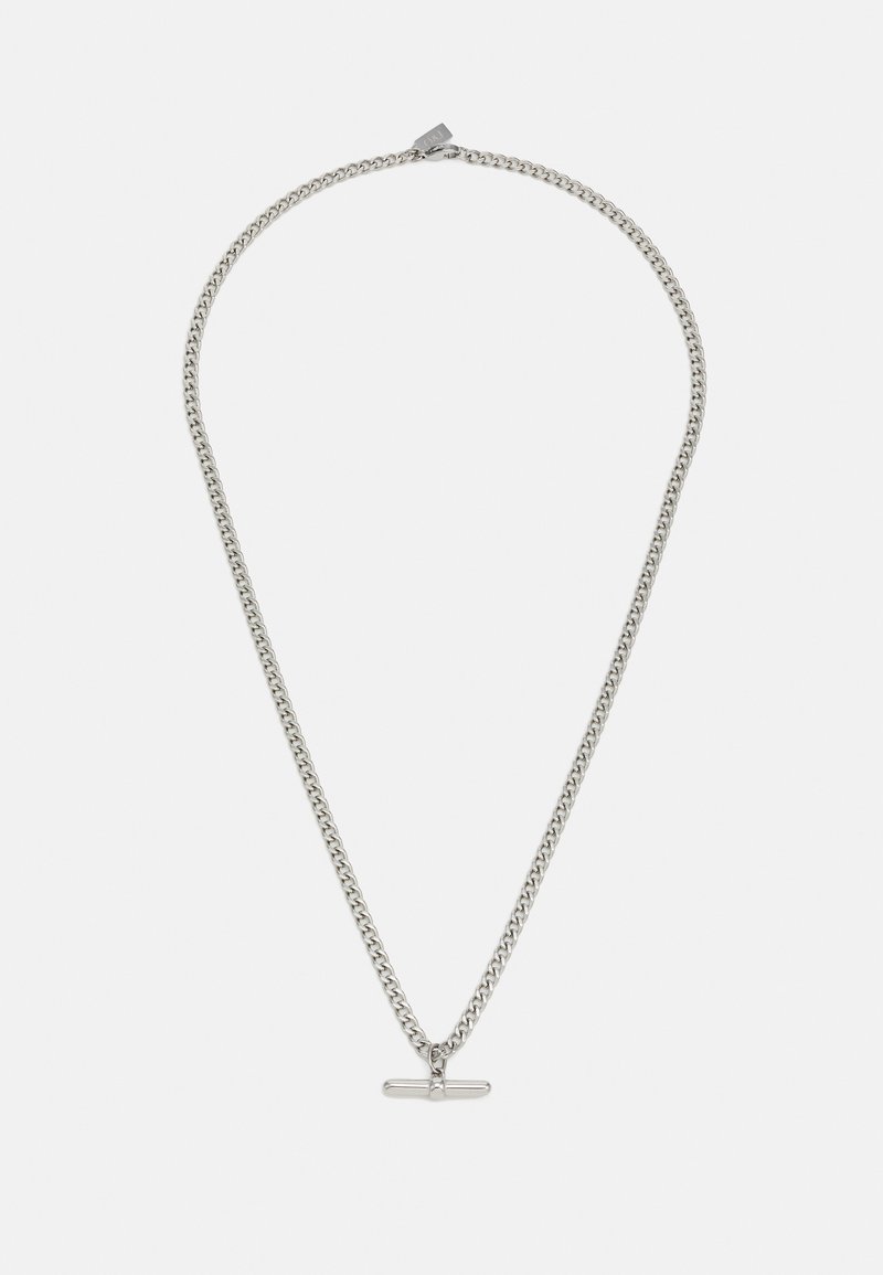 Orelia CURB CHAIN BAR DROP NECKLACE UNISEX - Kaelakee - silver-coloured