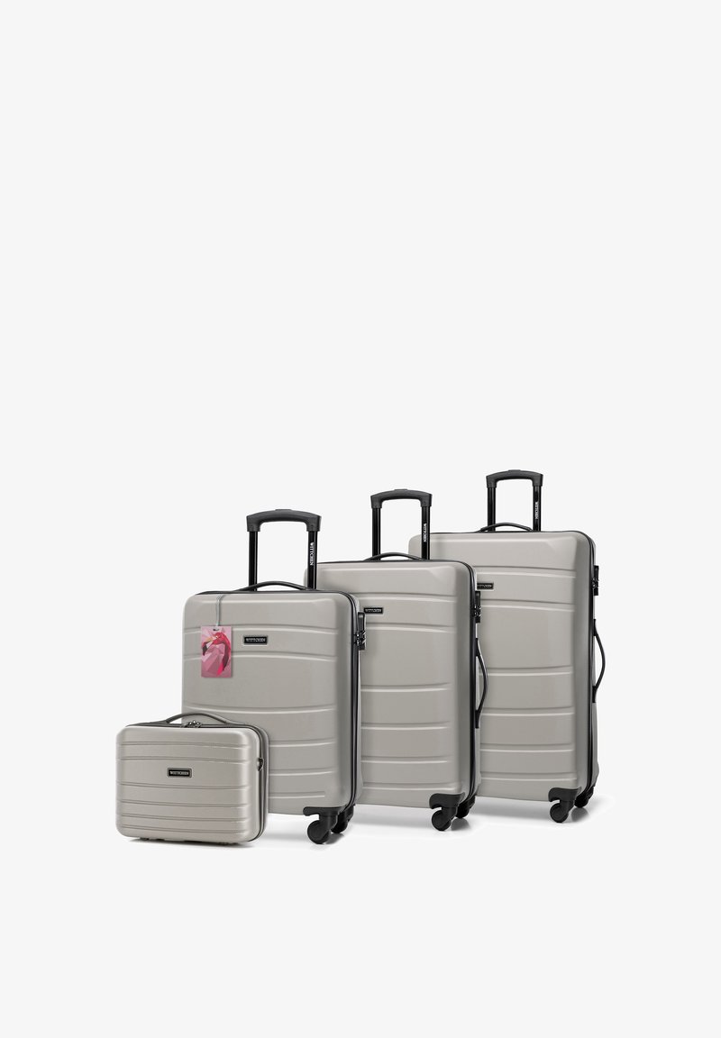 WITTCHEN LUGGAGE SET WITH WASH BAG AND TAG FROM ABS - Trolley - champagne