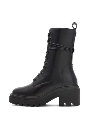 Platvormtallaga poolsaapad - black