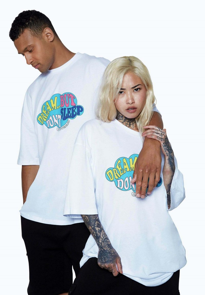 Hype T-shirt print wit