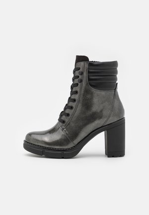 Bottines à plateau - gunmetal
