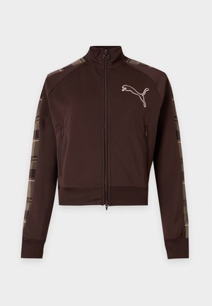 Puma, TARTAN TRACK JACKET - Μπουφάν προπόνησης - chocolate fondue
