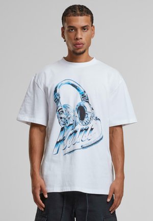 Karl Kani HEADPHONE  - Marškinėliai su spaudiniu - white