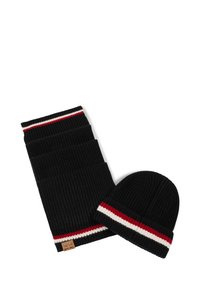 Lonsdale UNISEX UND SET BUTLEIGH - Šál - black dark red ecru