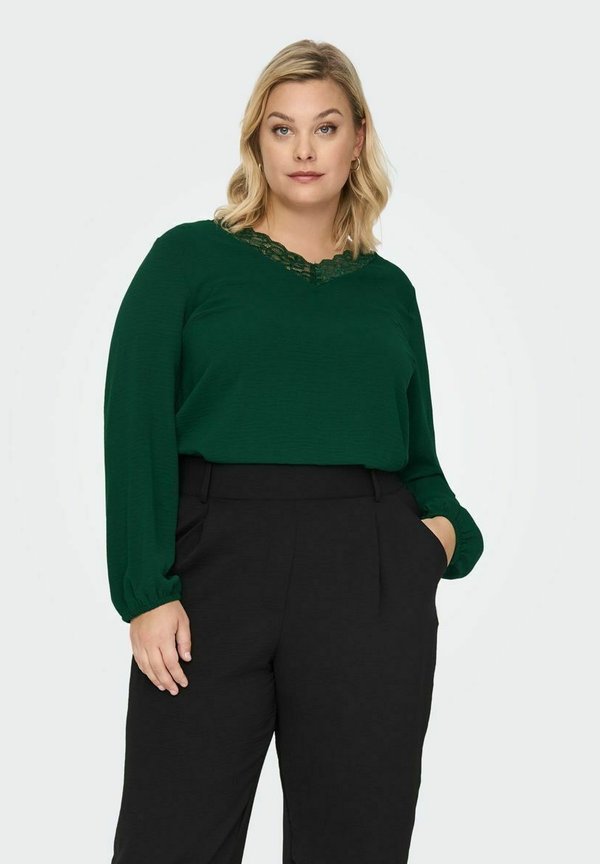 MIT LANGEN ÄRMELN CURVY - Bluse - scarab