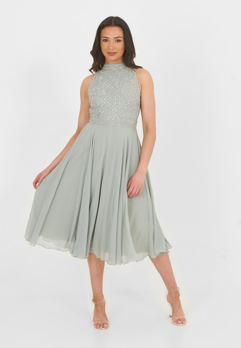 BEAUUT EMBELLISHED - Koktejlové šaty / šaty na párty - sage green
