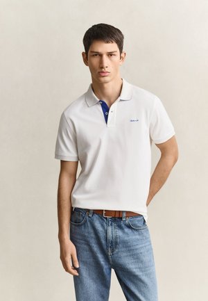 GANT, CONTRAST RUGGER - Pikeepaita - eggshell