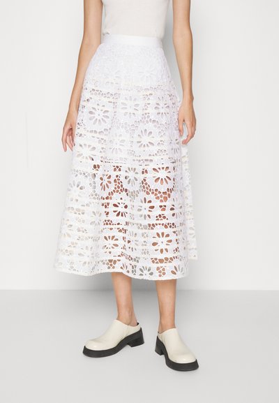 Tory Burch EYELET SKIRT - Φούστα σε γραμμή Α - white