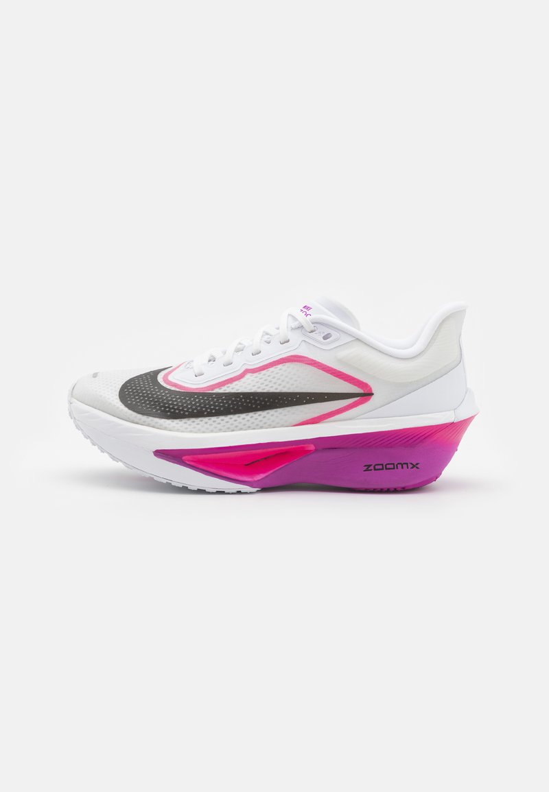 Nike Performance ZOOM FLY 6 - Road running shoes - white/black/vivid grape/hyper pink/hydrangeas/dark raisin