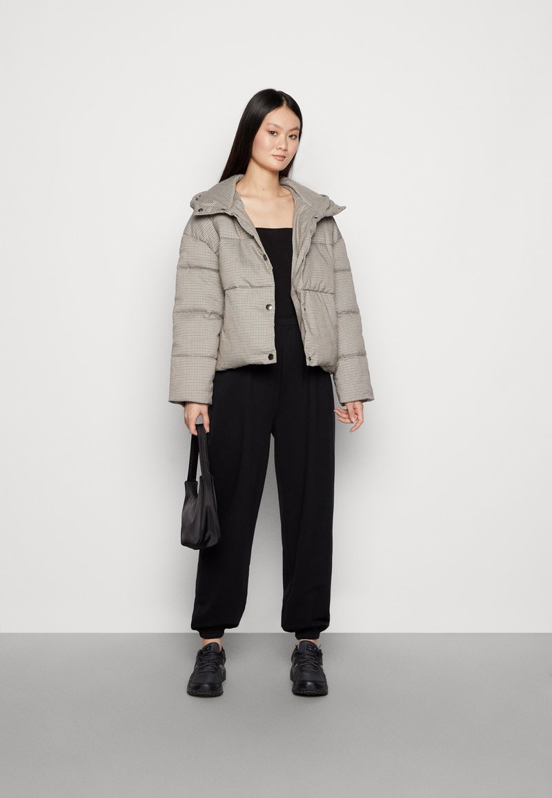 grey womens padded coat