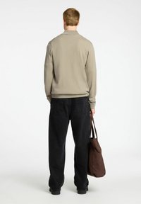 Selected Homme HALF-ZIP PULLOVER - Stickad tröja - kelp