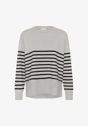 Kaffe, KALIMONE - Pullover - grey melange black stripe
