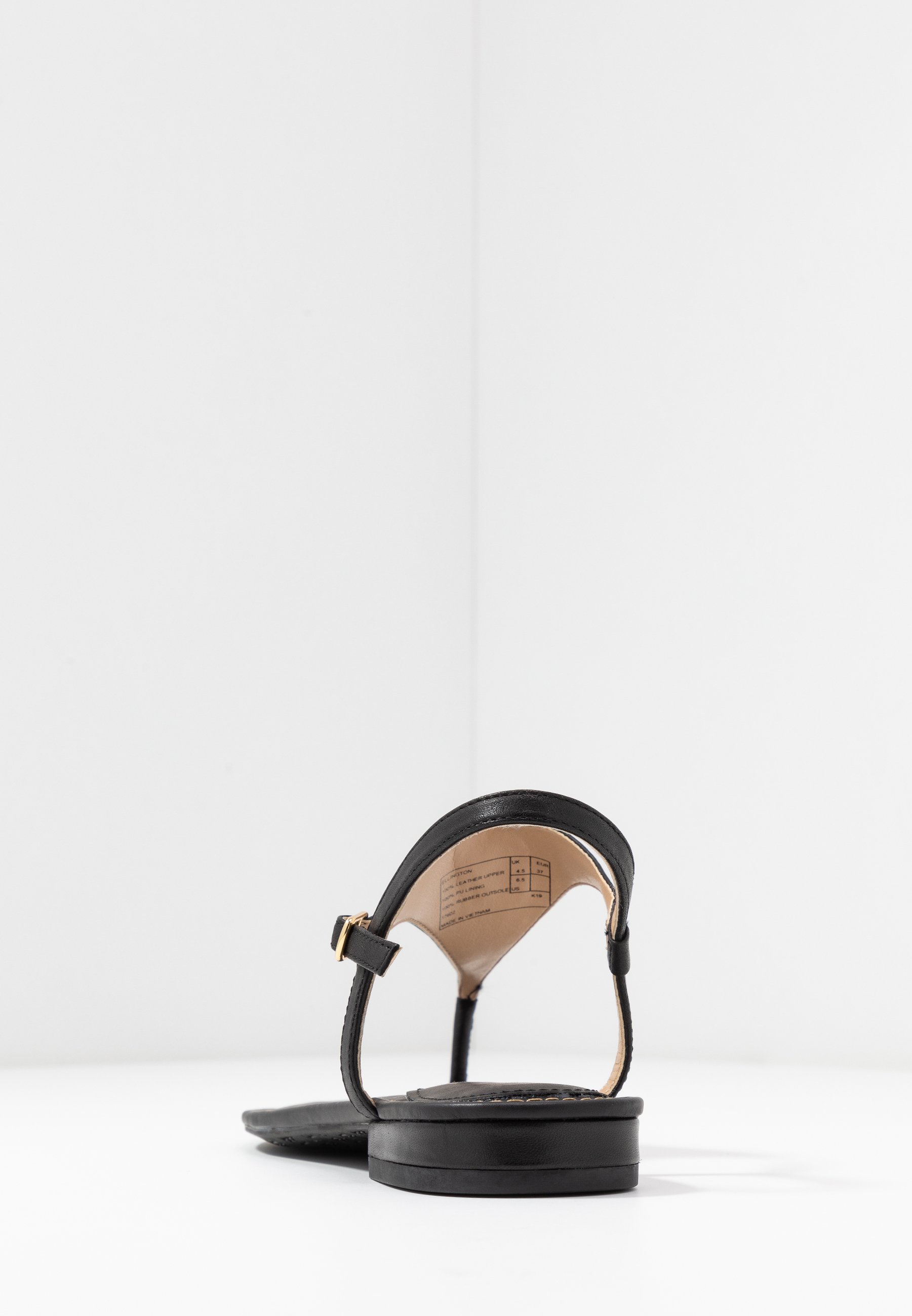 Lauren Ralph Lauren ELLINGTON LEATHER SANDAL - Sandalias de dedo -  black/negro - Zalando.es