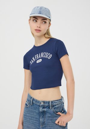 T-shirt con stampa - blu scuro