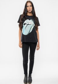 Paradiso Clothing THE ROLLING STONES HOLOGRAM FOIL TONGUE  - Print T-shirt - black
