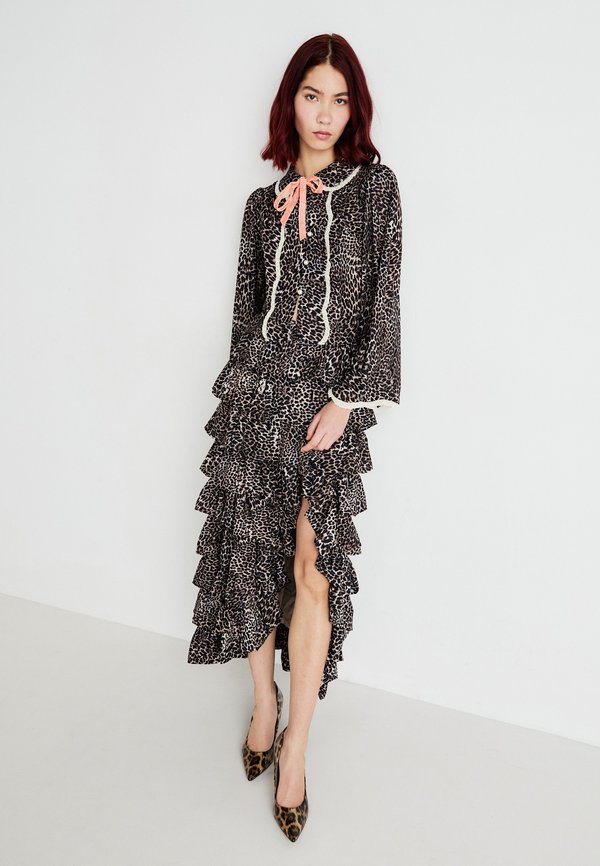 LENNOX LEOPARD RUFFLE SKIRT - Maxi skirt4